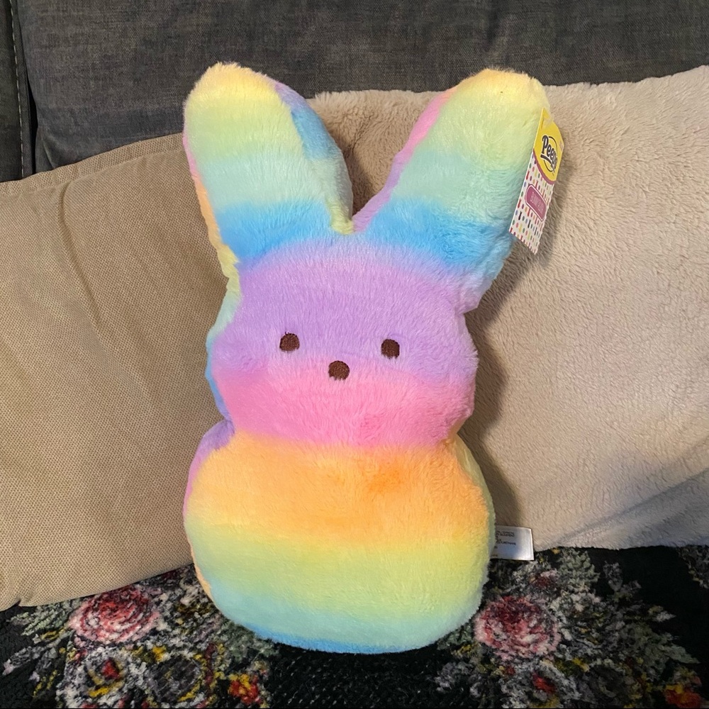 Peeps 17" easter bunny rainbow tie dye plush